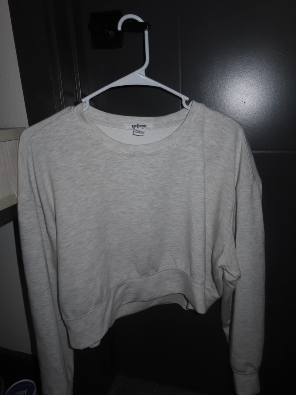 refuge White Athletic Tee with Subtle Heather